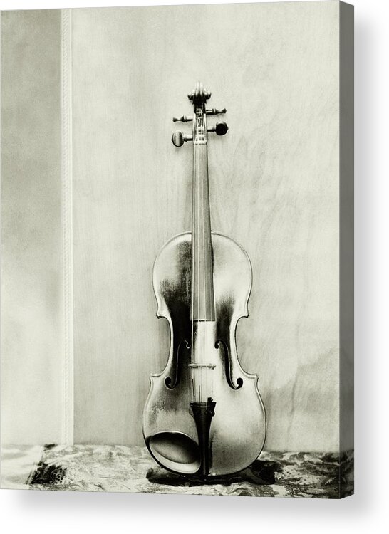 Studio Shot Acrylic Print featuring the photograph A Violin by Edward Steichen