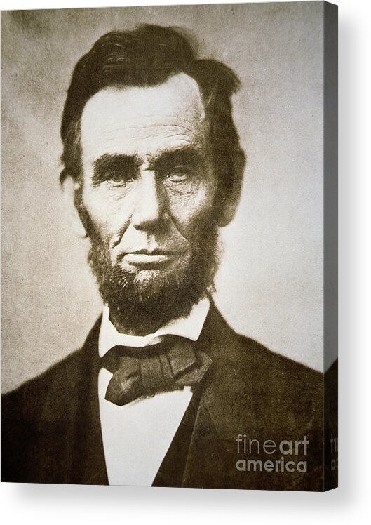 Abraham Acrylic Print featuring the photograph Abraham Lincoln by Alexander Gardner