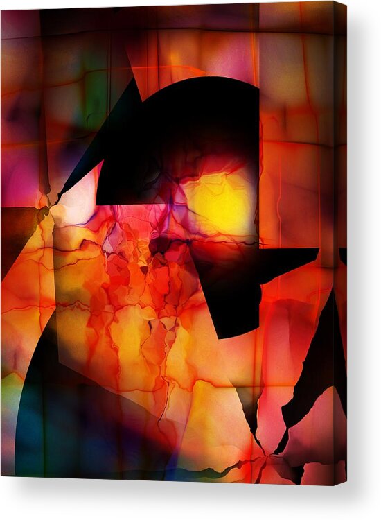 Fine Art Acrylic Print featuring the digital art Abstract 012615 by David Lane