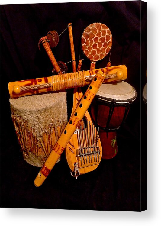 Musical Instrument Acrylic Print featuring the photograph African Musical Instruments by Denise Mazzocco