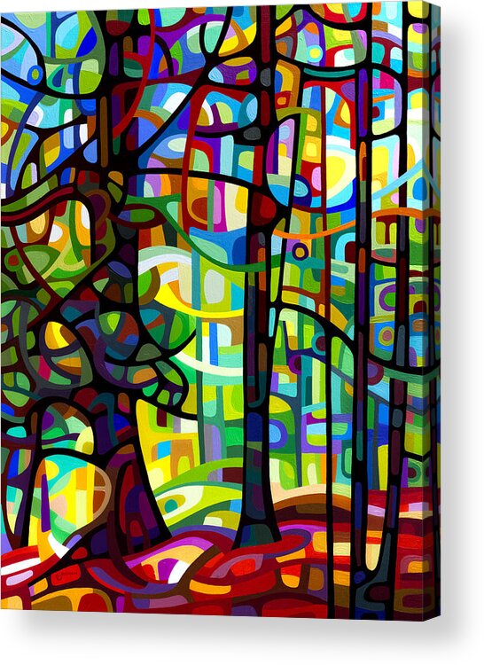 Art Acrylic Print featuring the painting After the Rain by Mandy Budan