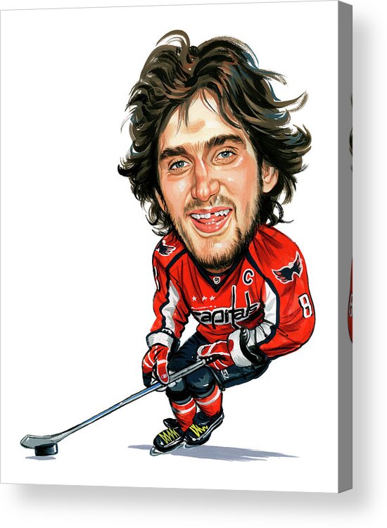 Alexander Ovechkin Acrylic Print featuring the painting Alexander Ovechkin by Art 