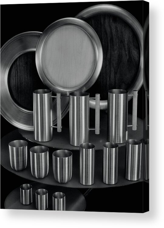 Dining Room Acrylic Print featuring the photograph Aluminum Tableware by Martinus Andersen