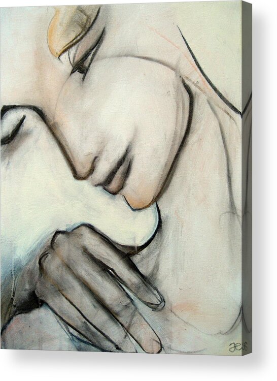 Art Acrylic Print featuring the painting And the palm of his hand... by Anna Elkins