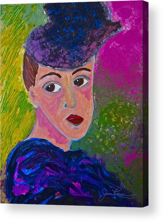 Acrylic Painting On Canvas Board Acrylic Print featuring the painting Annebel Lee by Joan Reese