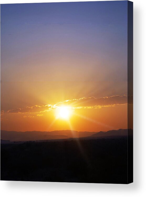 Sunset Acrylic Print featuring the photograph Arizona by Night by Judy Hall-Folde