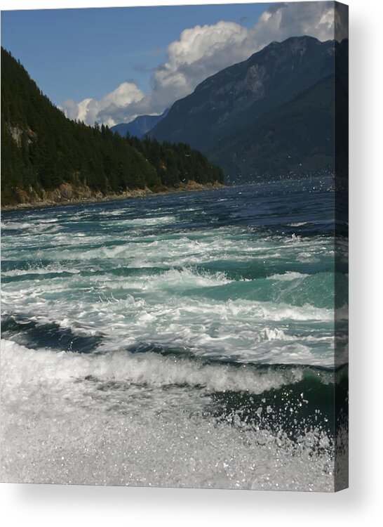 Seascape Acrylic Print featuring the photograph At The Edge by Rhonda McDougall