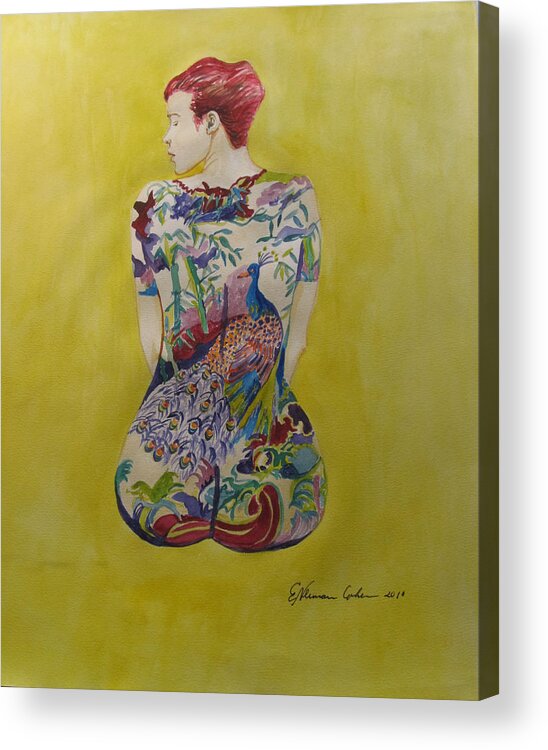 Back To Fantasy Acrylic Print featuring the painting Back to Fantasy by Esther Newman-Cohen