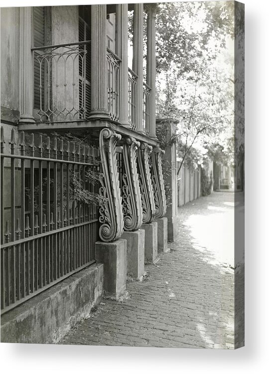 Savannah Acrylic Print featuring the photograph Balcony Of Owens-thomas House by William Grigsby