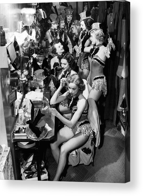 Retro Acrylic Print featuring the photograph Behind The Scenes With The Famous Rockettes by Retro Images Archive
