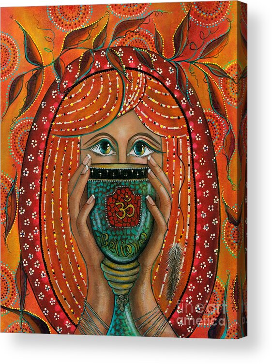 Aum Acrylic Print featuring the painting OM by Deborha Kerr