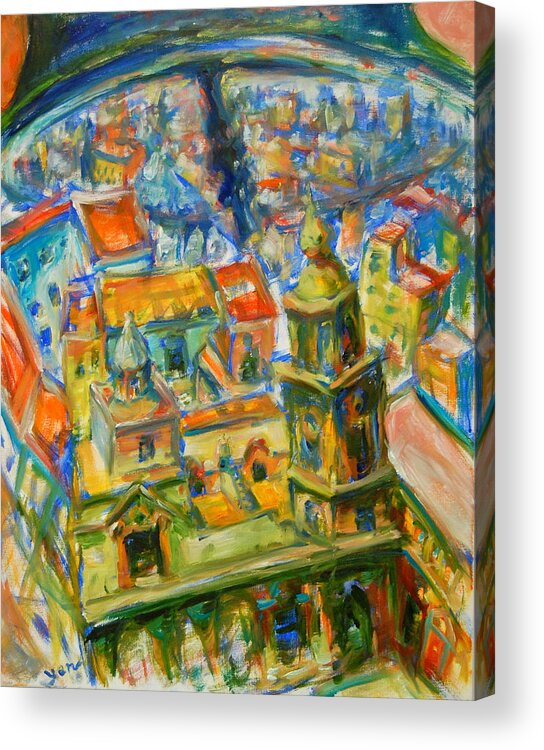 Spain Cadiz Acrylic Print featuring the painting Bell City by HweeYen Ong
