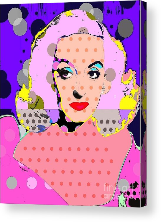 Betty Davis Acrylic Print featuring the digital art Betty Davis by Ricky Sencion
