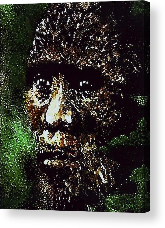 Bigfoot Acrylic Print featuring the painting Bigfoot Mystery by Hartmut Jager