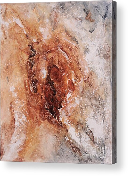 Abstract Acrylic Print featuring the painting Birth of the Earth 01 by Emerico Imre Toth