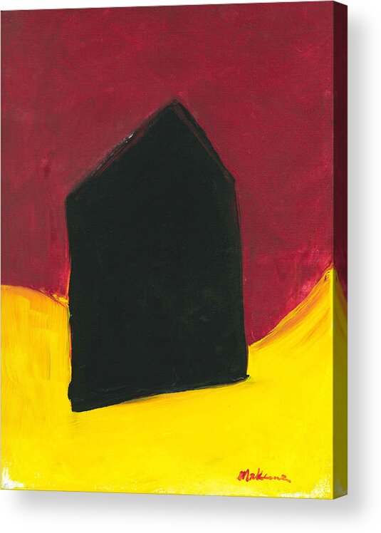 Landscape Acrylic Print featuring the painting Black ArtHouse by Carrie MaKenna