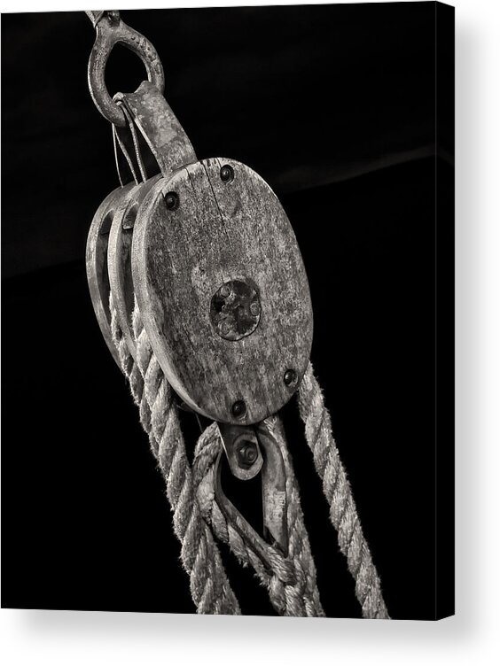 Block And Tackle Acrylic Print featuring the photograph Block and Tackle by Fred LeBlanc