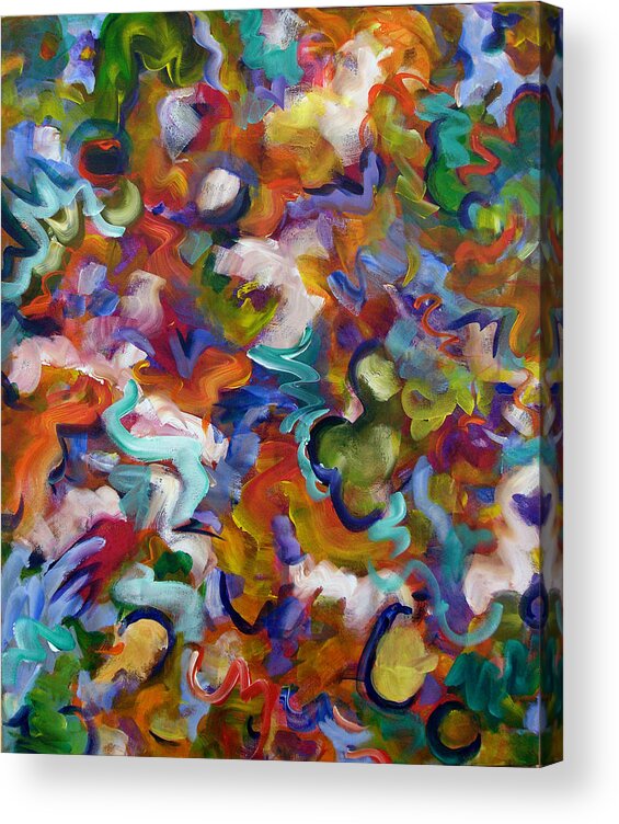 Abstract Acrylic Print featuring the painting Blooming Joy by Lynda Lehmann