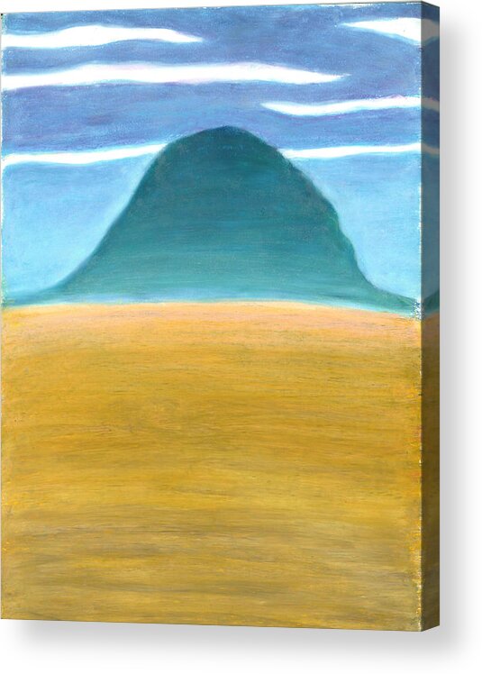 Nature Acrylic Print featuring the painting Blue Hill by Carrie MaKenna