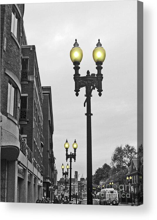 Boston Acrylic Print featuring the photograph Boston Streetlamps by Cheryl Del Toro
