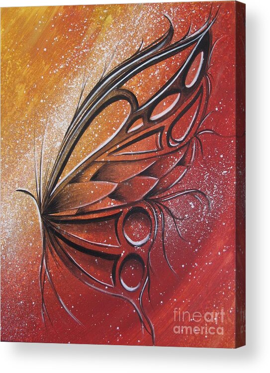 Reina Acrylic Print featuring the painting Butterfly 6 by Reina Cottier