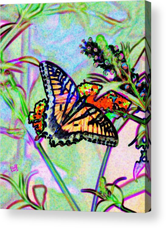 Butterfly Acrylic Print featuring the painting Butterfly by Cliff Wilson