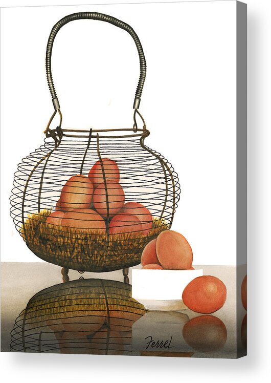 Eggs Acrylic Print featuring the painting Cackleberries by Ferrel Cordle