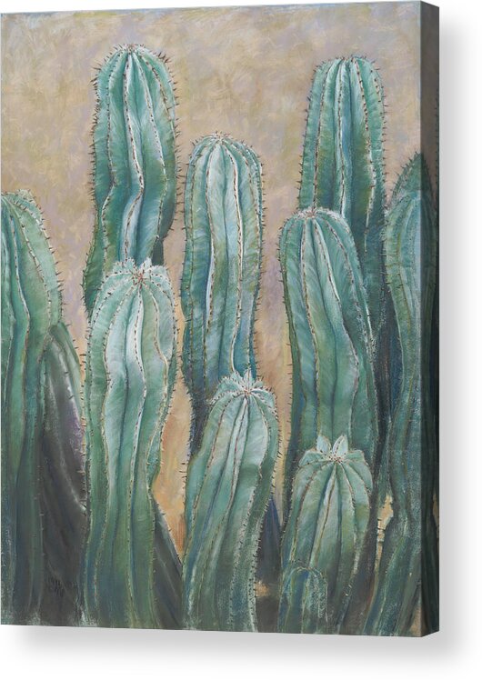 Birdseye Art Studio Acrylic Print featuring the painting Cacti by Nick Payne