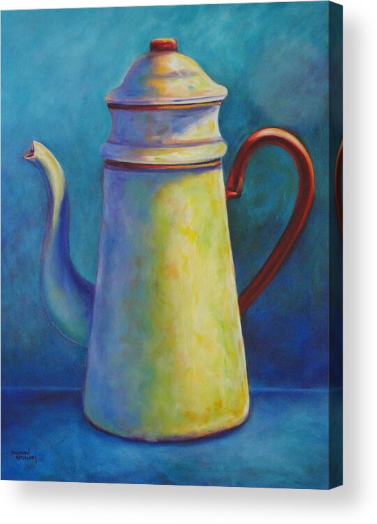 Coffee Acrylic Print featuring the painting Cafe au Lait by Shannon Grissom