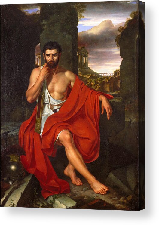 John Vanderlyn Acrylic Print featuring the painting Caius Marius Amid the Ruins of Carthage by John Vanderlyn