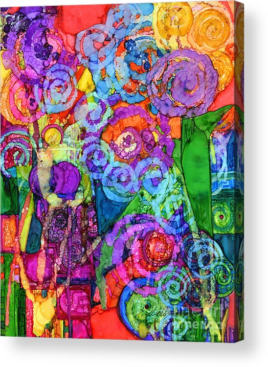 Abstract Acrylic Print featuring the painting Carnival by Vicki Baun Barry