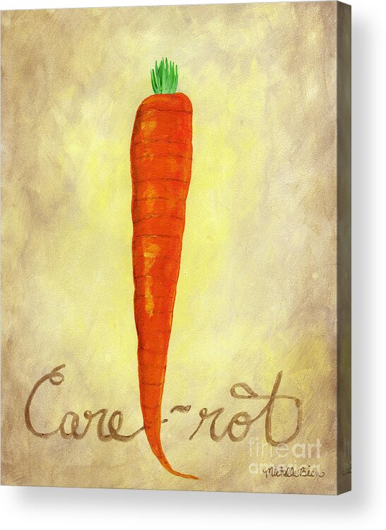 Carrot Acrylic Print featuring the painting Carrot by Michelle Bien