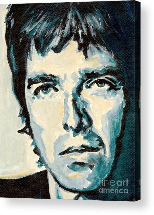 English Rock Musician Acrylic Print featuring the painting Noel Gallagher by Tanya Filichkin