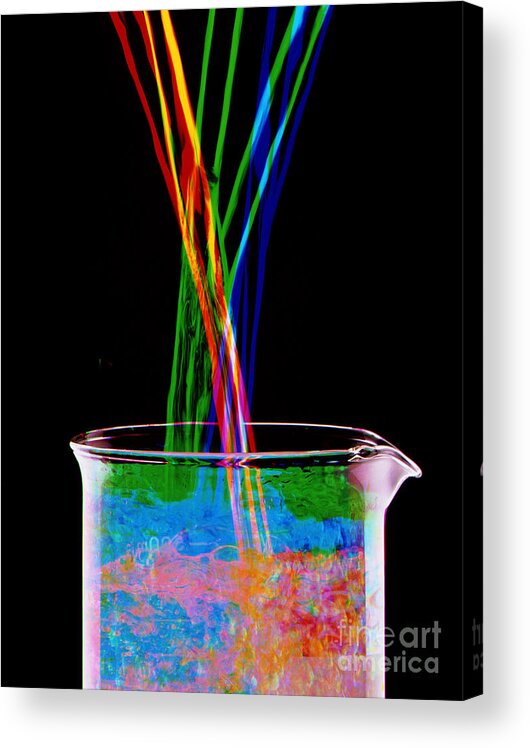 Chemical Reaction Acrylic Print featuring the photograph Chemical Reaction by Erich Schrempp