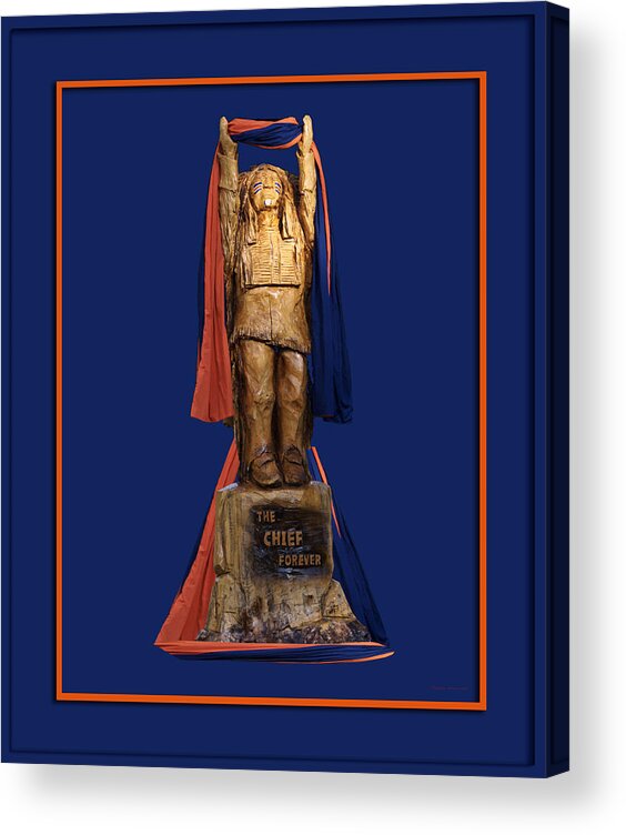 Il Acrylic Print featuring the photograph Chief Illiniwek University of Illinois 05 by Thomas Woolworth