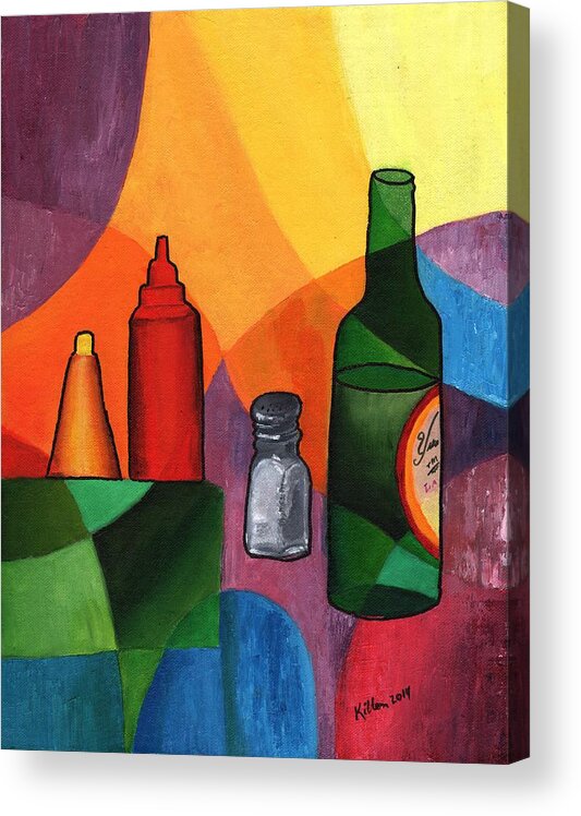 Drink Acrylic Print featuring the painting Coaches Beer by William Killen