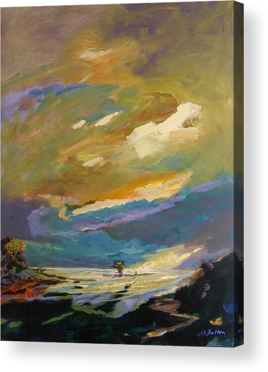 Impressionism Acrylic Print featuring the painting Coastline by Julianne Felton