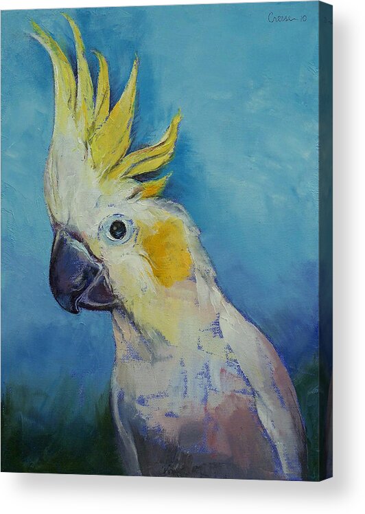 Cockatoo Acrylic Print featuring the painting Cockatoo by Michael Creese