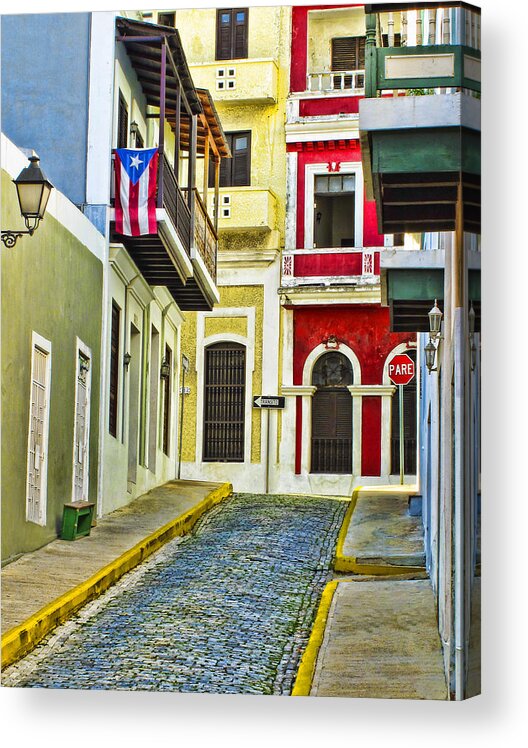 San Juan Acrylic Print featuring the photograph Colors of Old San Juan Puerto Rico by Carter Jones