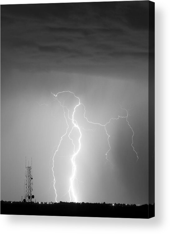 Lightning Acrylic Print featuring the photograph Comparing Data In Black and White by James BO Insogna