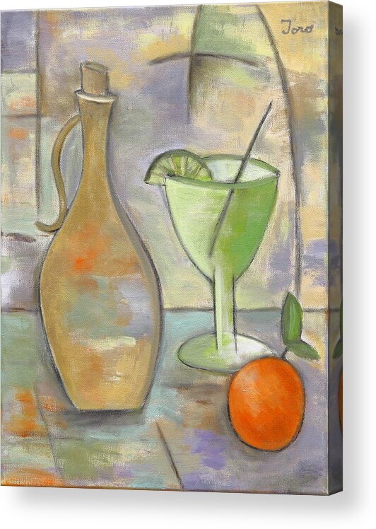 Still Life Acrylic Print featuring the painting Con Limon by Trish Toro