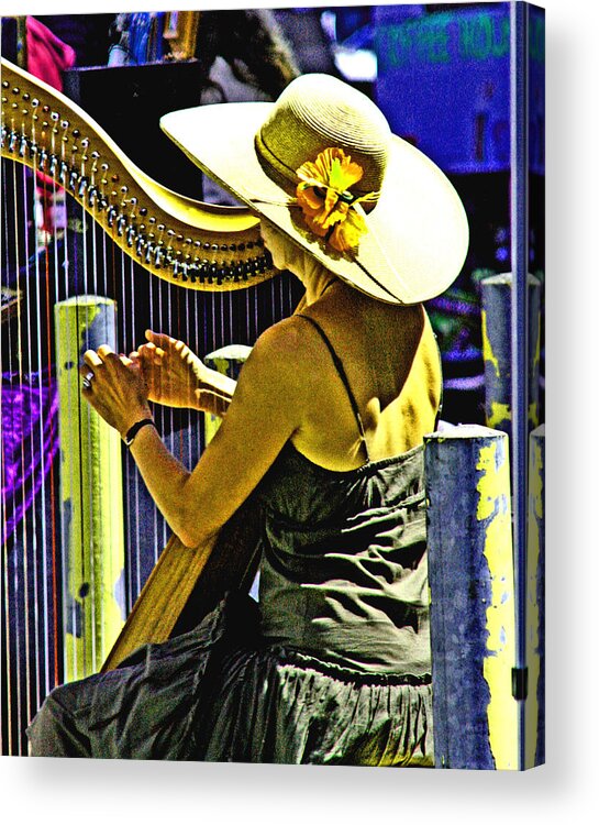 Coos Bay Acrylic Print featuring the photograph Coos Bay Harp Lady by Joseph Coulombe