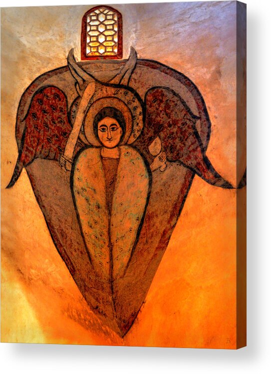 Coptic Acrylic Print featuring the photograph Coptic Archangel by Nigel Fletcher-Jones