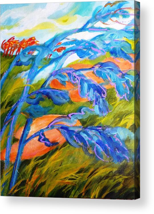 Windy Acrylic Print featuring the painting Count the Wind by Betty M M Wong