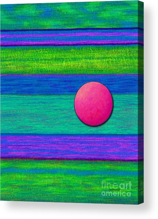 Abstract Acrylic Print featuring the painting Cp022 with Circle by David K Small