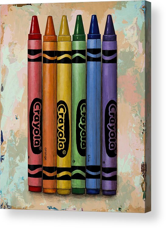 Crayola Acrylic Print featuring the painting Crayola by David Palmer