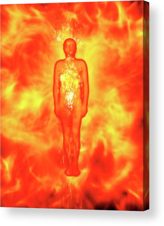 Nobody Acrylic Print featuring the photograph Cremation by Richard Kail