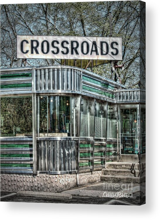 Diner Acrylic Print featuring the photograph Crossroads Diner by Louise Reeves