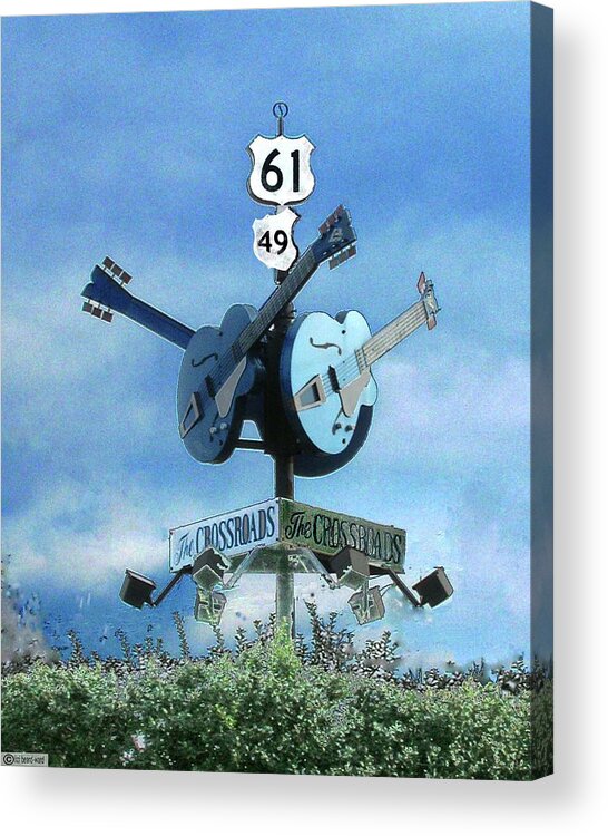 Blues Acrylic Print featuring the photograph Crossroads in Clarksdale by Lizi Beard-Ward