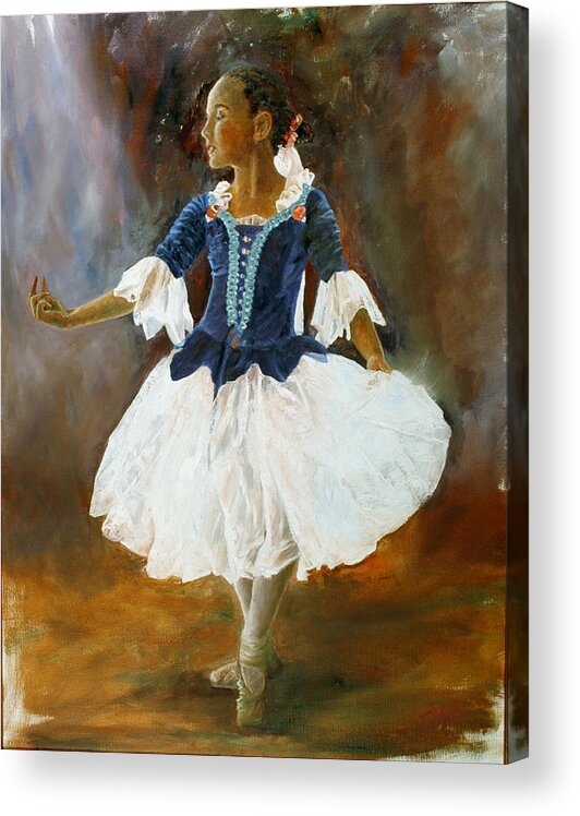 Figurative Acrylic Print featuring the painting Dance for PaPa by Rick Fitzsimons